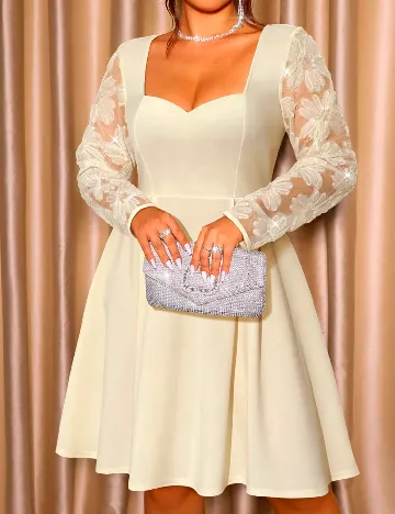 Rochie scurta SHEIN CURVE, crem