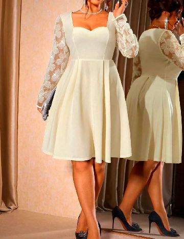 Rochie scurta SHEIN CURVE, crem