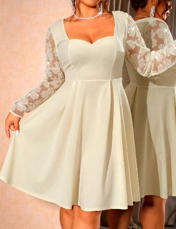 Rochie scurta SHEIN CURVE, crem