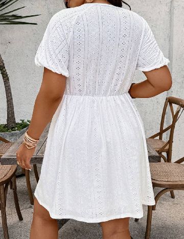 Rochie scurta SHEIN CURVE, alb