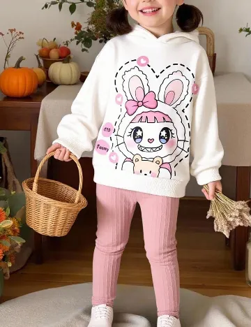 Compleu Shein Kids, roz/alb