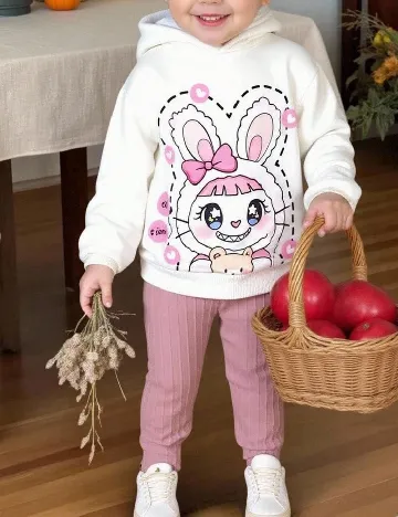 Compleu Shein Kids, roz/alb