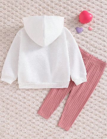 Compleu Shein Kids, roz/alb