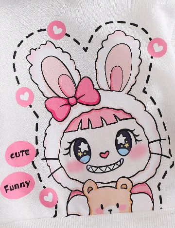 Compleu Shein Kids, roz/alb