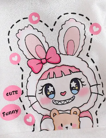 Compleu Shein Kids, roz/alb