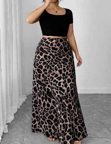 Fusta SHEIN CURVE, animal print