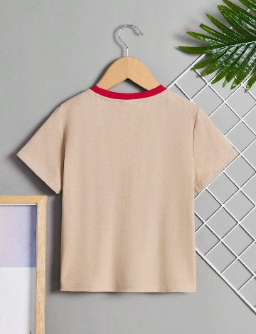 Tricou Shein Kids, crem