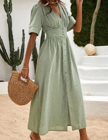 Rochie lunga SHEIN, verde