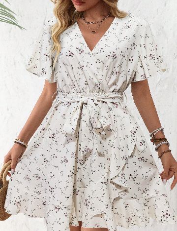 Rochie scurta SHEIN, ecru