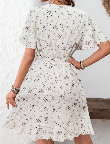 Rochie scurta SHEIN, ecru