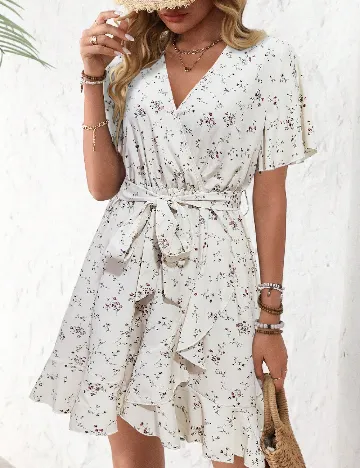 Rochie scurta SHEIN, ecru