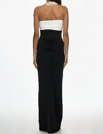 Rochie lunga Missguided, negru/alb