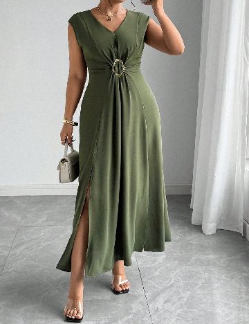 Rochie lunga SHEIN CURVE, verde