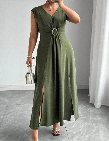 Rochie lunga SHEIN CURVE, verde