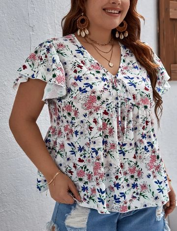 Bluza SHEIN CURVE, floral print