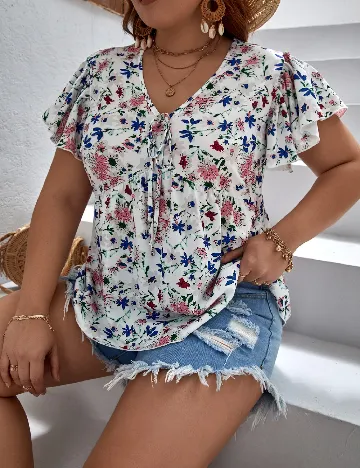 Bluza SHEIN CURVE, floral print