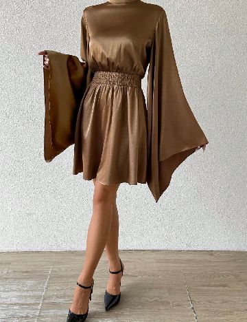 Rochie scurta SHEIN, maro