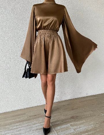 Rochie scurta SHEIN, maro