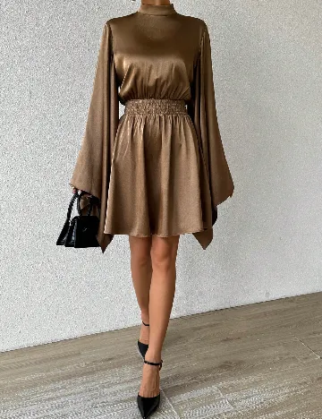 Rochie scurta SHEIN, maro