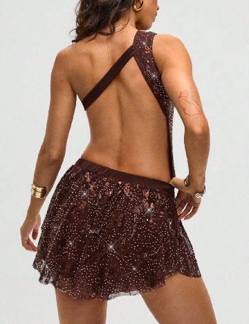 Rochie scurta SHEIN, maro