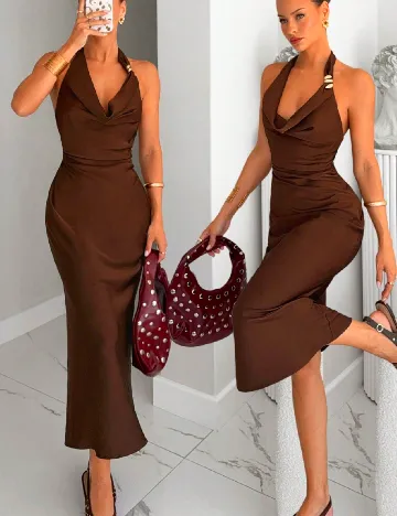 Rochie lunga SHEIN, maro