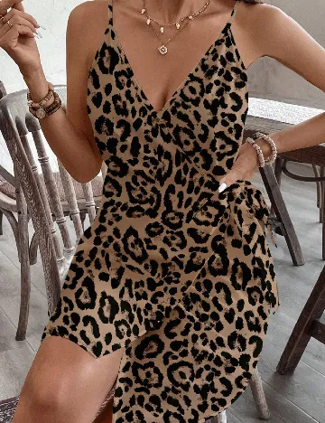 Rochie scurta SHEIN CURVE, animal print