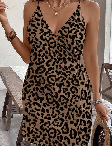 Rochie scurta SHEIN CURVE, animal print