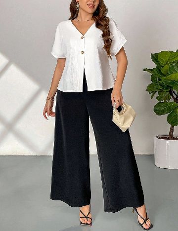 Bluza SHEIN CURVE, alb