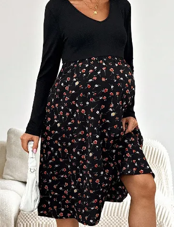 Rochie medie SHEIN Maternity, negru