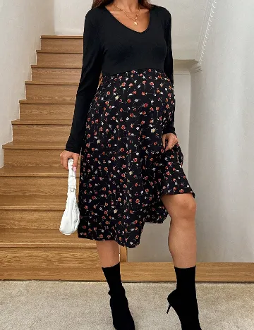 Rochie medie SHEIN Maternity, negru