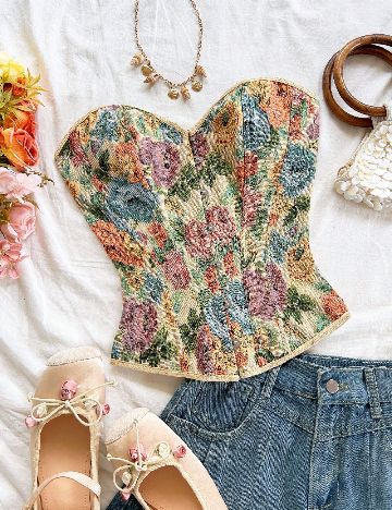 Corset SHEIN, floral print