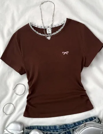 Tricou Shein Kids, maro