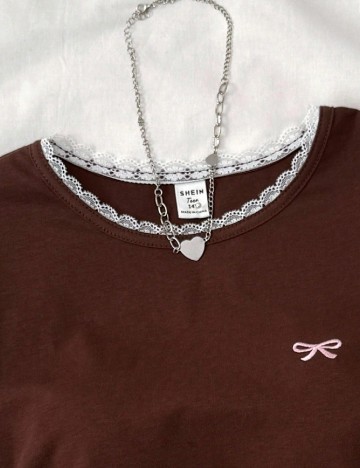 Tricou Shein Kids, maro