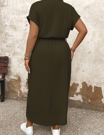 Rochie medie SHEIN CURVE, kaki