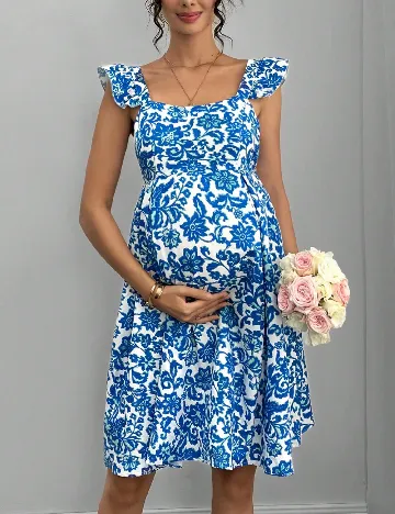 Rochie scurta SHEIN Maternity, albastru