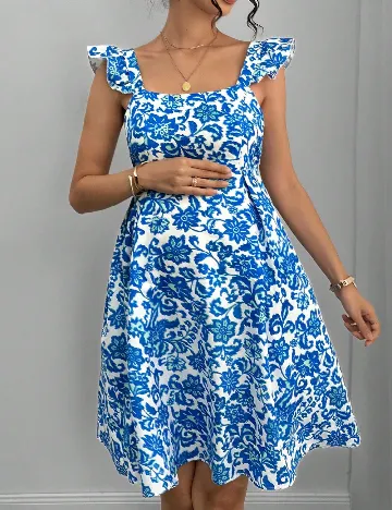 Rochie scurta SHEIN Maternity, albastru