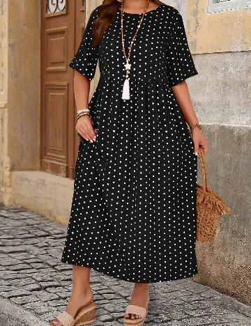 Rochie lunga SHEIN CURVE, negru