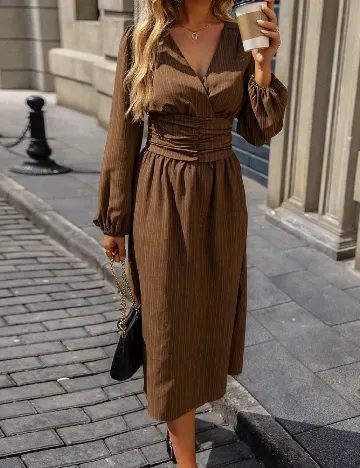 Rochie medie SHEIN, maro