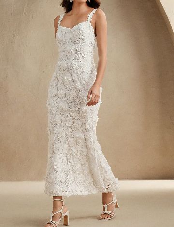 Rochie lunga Anewsta, alb