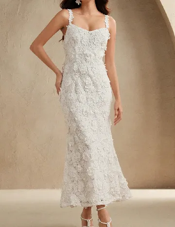 Rochie lunga Anewsta, alb