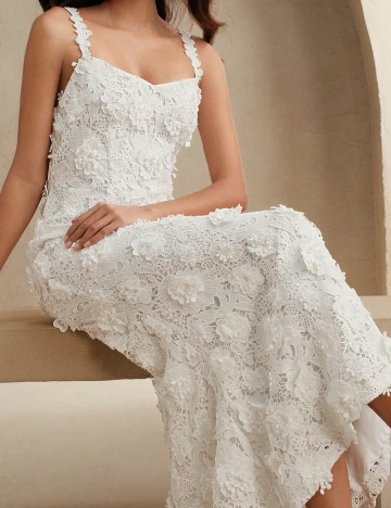 Rochie lunga Anewsta, alb