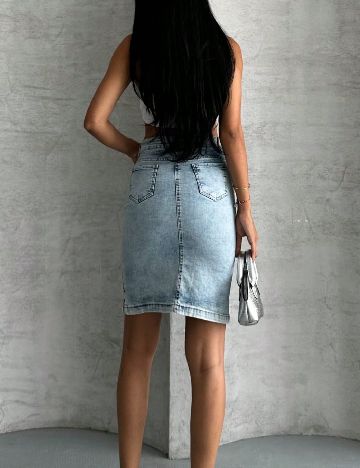 Fusta SHEIN, albastru