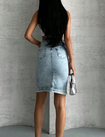 Fusta SHEIN, albastru