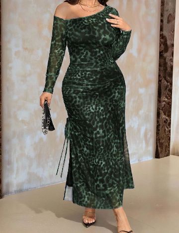 Rochie lunga SHEIN CURVE, verde