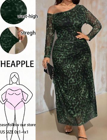 Rochie lunga SHEIN CURVE, verde