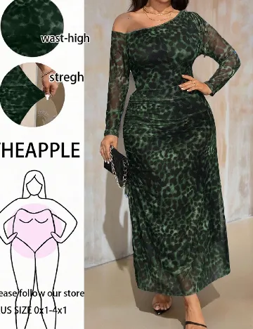 Rochie lunga SHEIN CURVE, verde