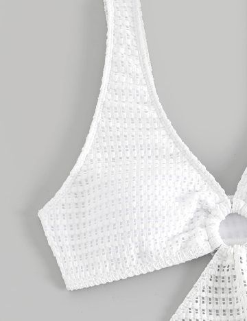 Costum de baie SHEIN, alb