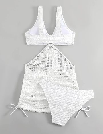 Costum de baie SHEIN, alb