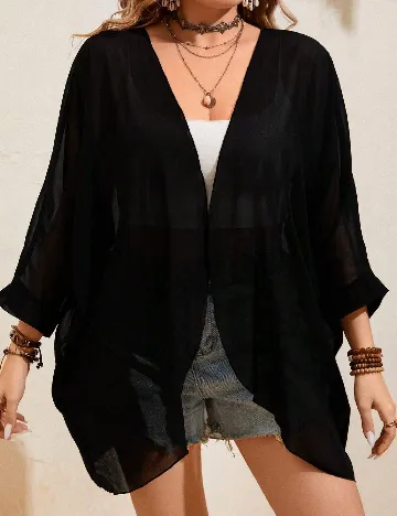 Blazer SHEIN CURVE, negru