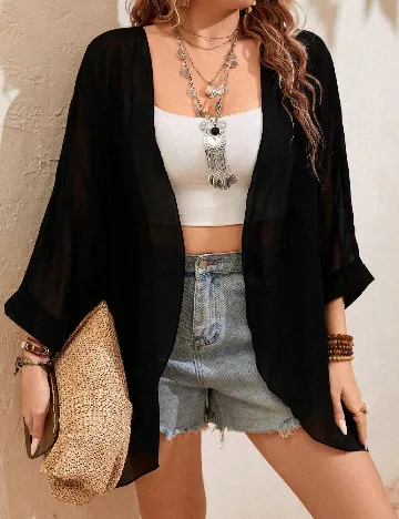 Blazer SHEIN CURVE, negru